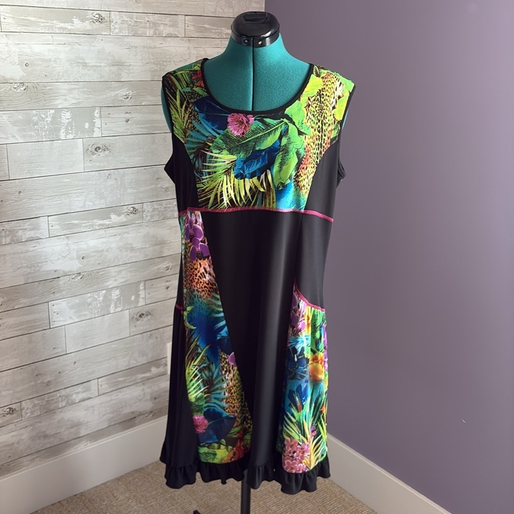 LIBRA Tropical Print Dress